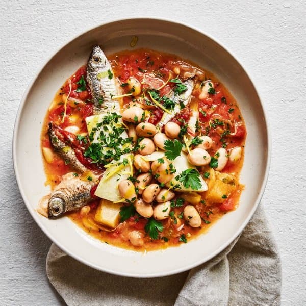Calabrian Sardine and White Bean Stew with Fennel and Lemon