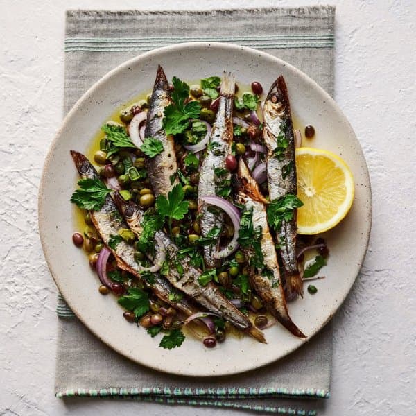 Sardines and Lentil Salad with Lemon