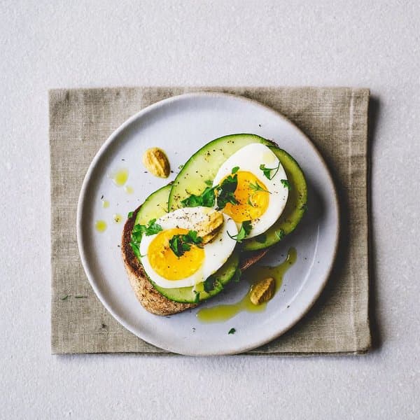 Egg Salad on Toast with Cucumber