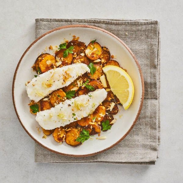 AIP Rustic Cod Bites with Caramelised Plantain and Ginger