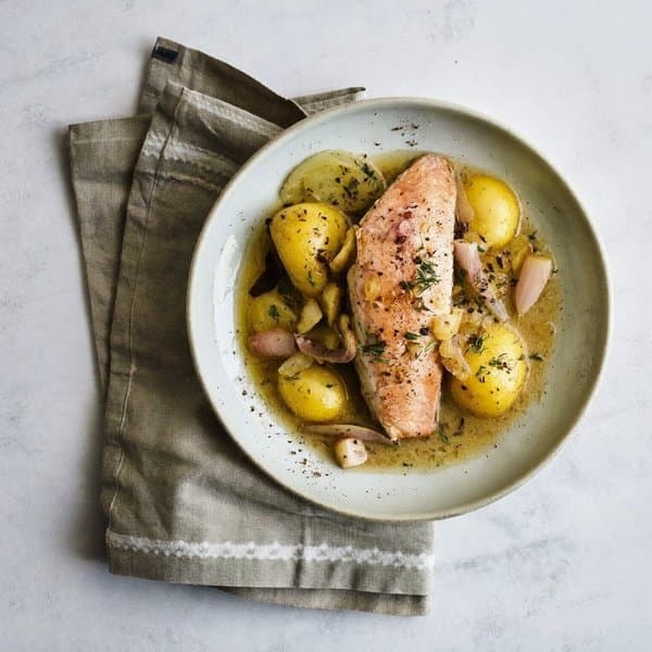 Galician Cod Caldeirada with Saffron Potatoes, Onion and Pimentón