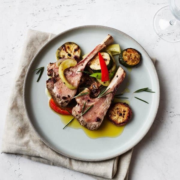 Lamb Chops with Roasted Vegetables