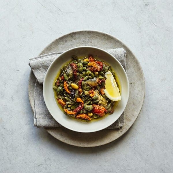 Sicilian Sardine and Pumpkin-Seed Mezze with Sun-Dried Tomato