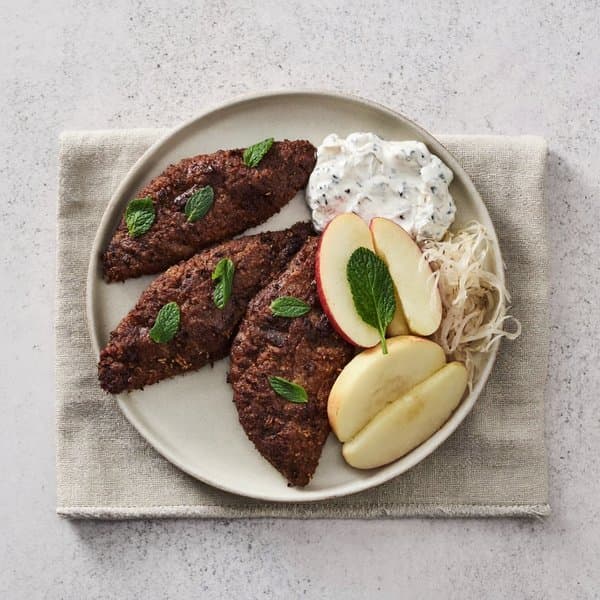 AIP Spiced Lamb Kofta Bites with Coconut Yogurt and Apple