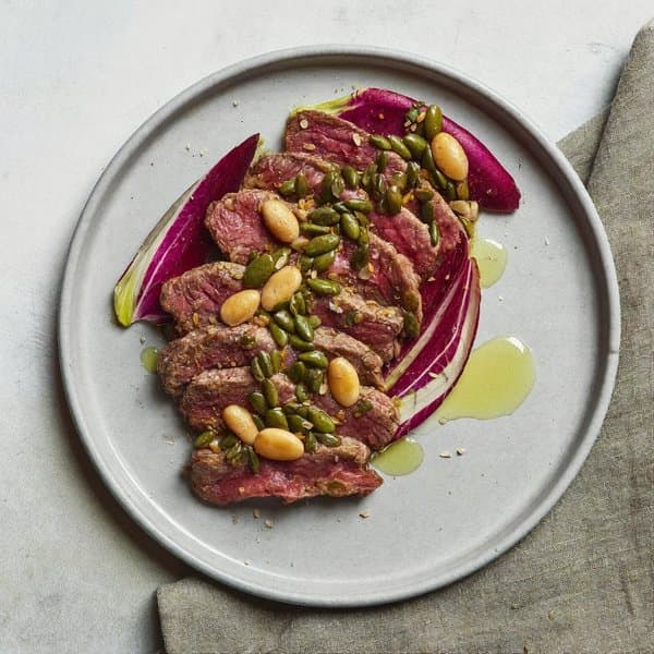 Venetian Seared Beef with Radicchio, Cannellini and Pumpkin-Seed Gremolata