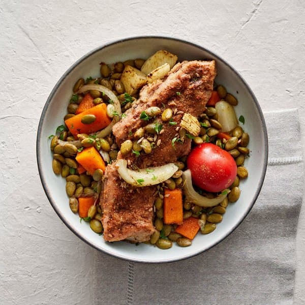 Cypriot Lamb and Pumpkin-Seed Stifado with Pearl Onions, Cinnamon and Bay