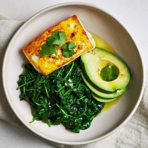 Cod and Ginger Breakfast Skillet with Wilted Spinach and Turmeric