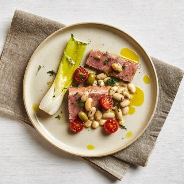 Sardinian Tuna and Cannellini Plate with Shaved Fennel and Brazil Nut