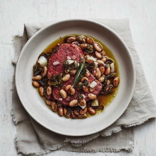 Tuscan Peposo with Cannellini Beans and Wilted Cavolo Nero